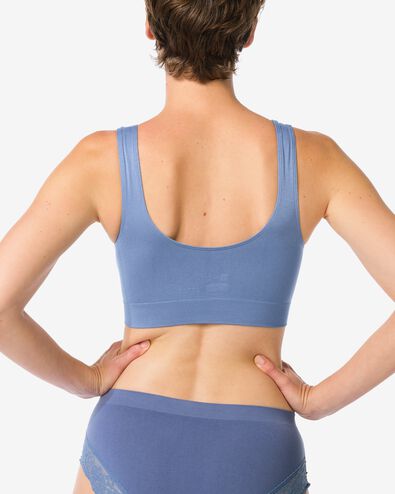Nicht vorgeformtes Bustier, nahtlos ohne B&uuml;gel mittelblau - 21811860MIDBLUE - HEMA