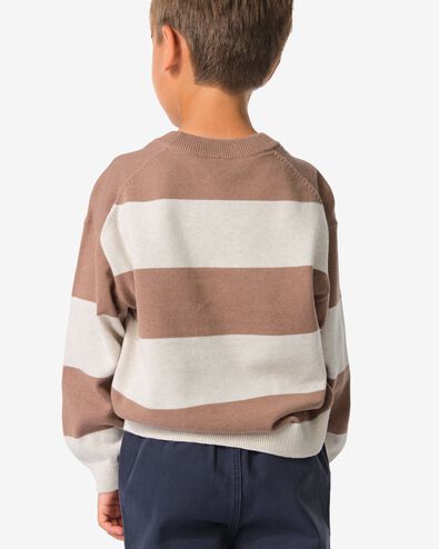 kindertrui strepen bruin bruin - 30703710BROWN - HEMA