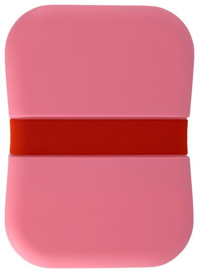 Brotdose mit Gummiband, rosa/rot - 80610338 - HEMA