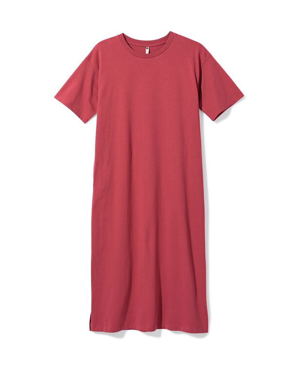 robe t-shirt femme Larissa coupe d&eacute;contract&eacute;e jersey rouge rouge - 36209470RED - HEMA