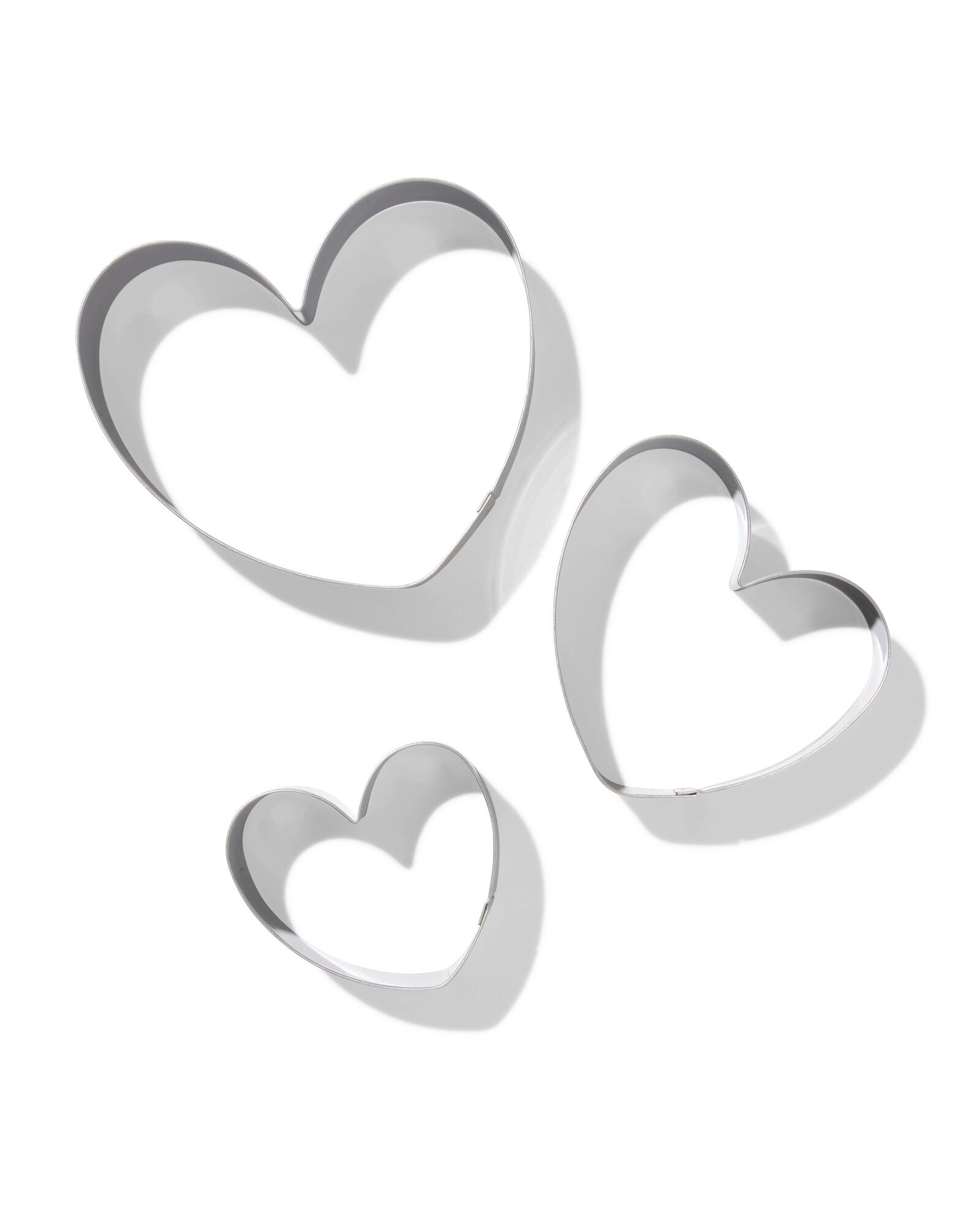 koekvormpjes hart liefde - 3 stuks - 60800237 - HEMA