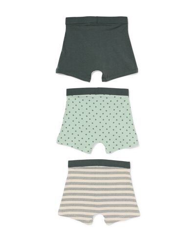 boxers enfant coton stretch pois - lot de 3 vert clair vert clair - 19290070LIGHTGREEN - HEMA