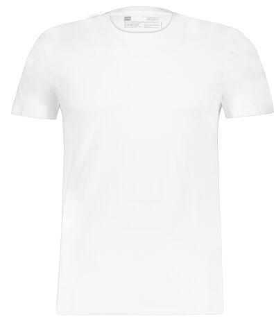 2er-Pack Herren-T-Shirts, Regular Fit, Rundhalsausschnitt weiß L - 34277025 - HEMA