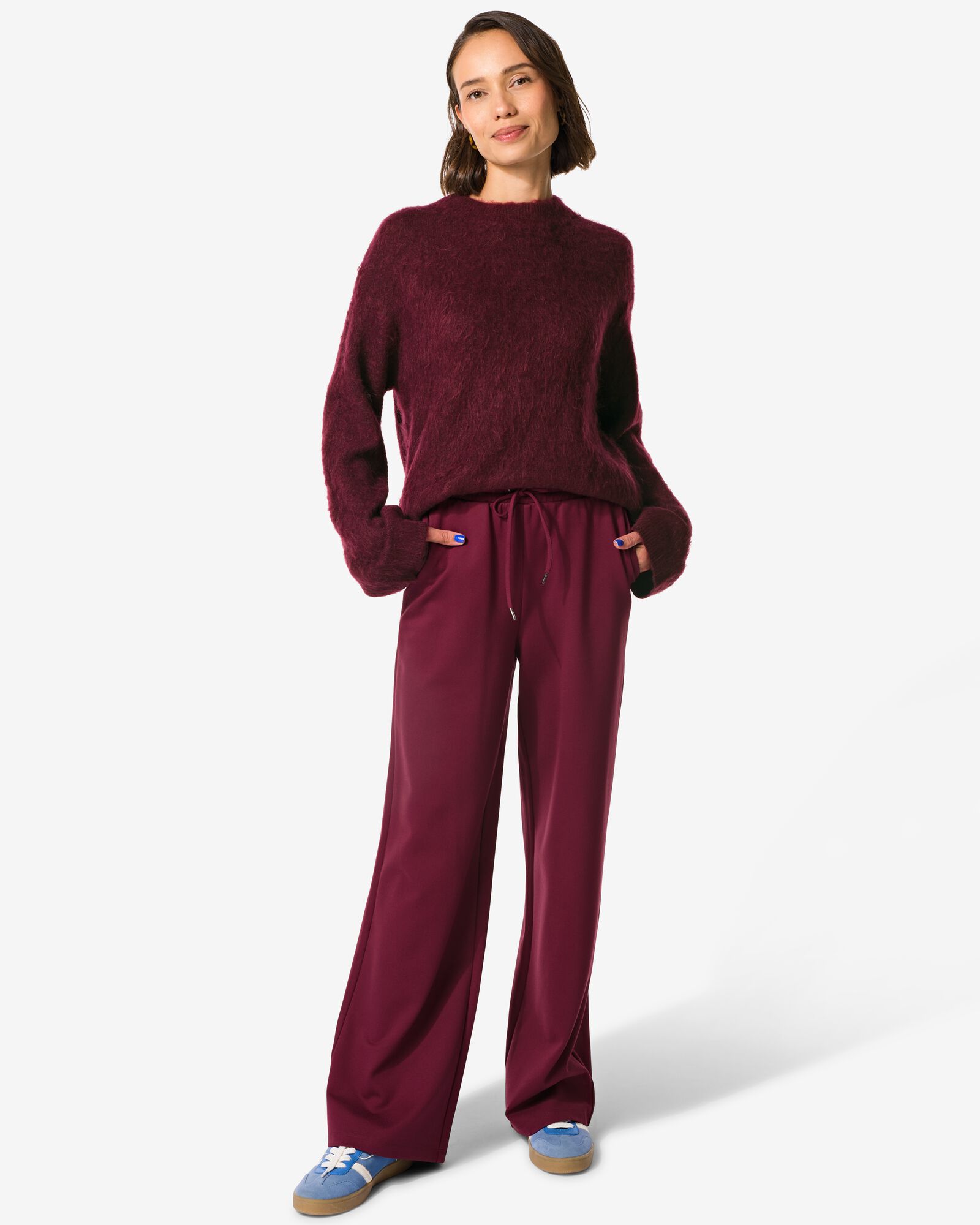 damesbroek Wendy  bordeauxrood - 36204920BURGUNDYRED - HEMA