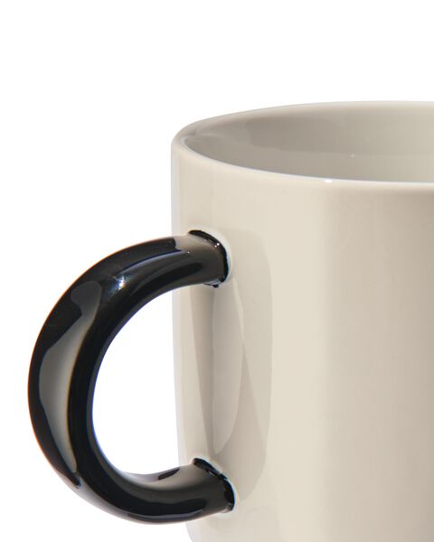 mug en faïence blanc/noir 350 ml - B - 61120097 - HEMA