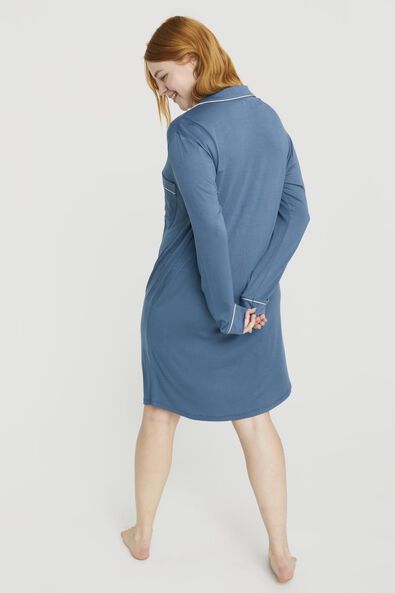 Damen-Nachthemd, Viskose blau - 1000025105 - HEMA