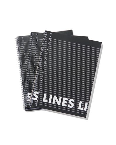3 cahiers à spirale A4 lignés - 14102927 - HEMA
