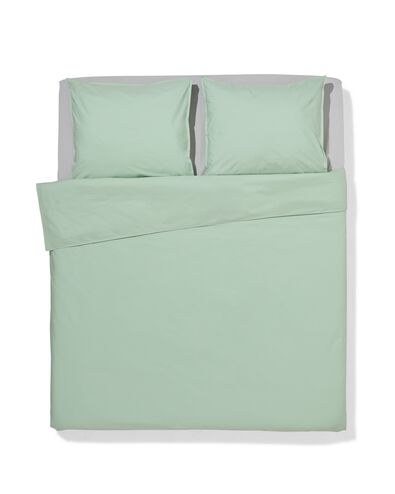 housse de couette 200x200/220cm percale vert clair  - 5750162 - HEMA