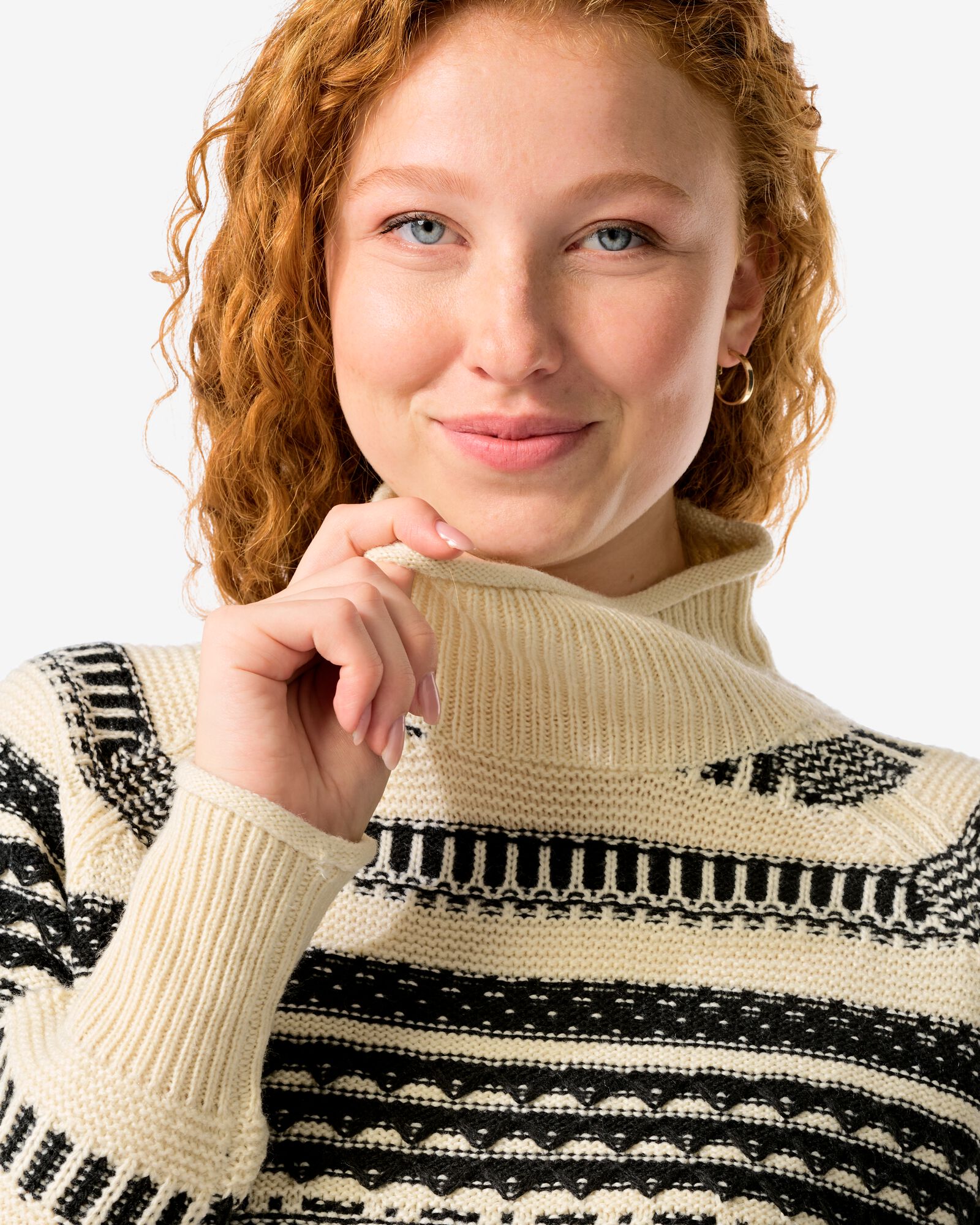 Damenpullover Zelda  schwarz/wei&szlig; schwarz/wei&szlig; - 36204550BLACKWHITE - HEMA