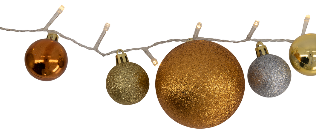 lichtsnoer kerstballen 40 LED lampjes 3m - 25530323 - HEMA