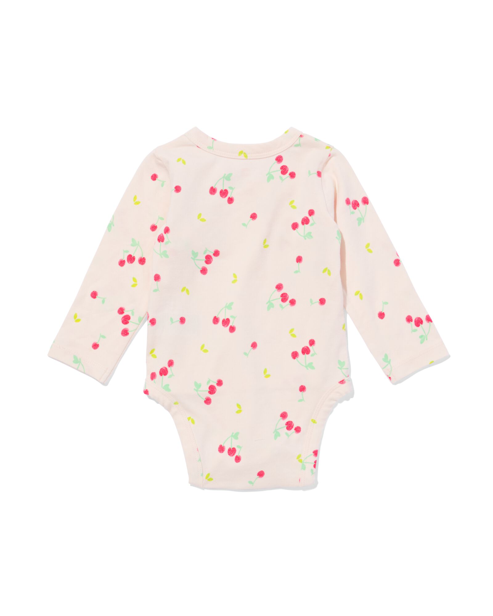 newborn meegroei overslag body kersen ecru ecru - 33447420ECRU - HEMA