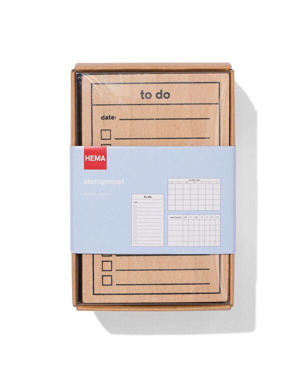 stempelset journalling - 3 stuks - 14470065 - HEMA