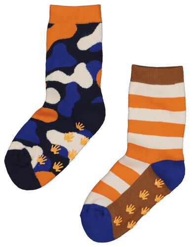 2 paires de chaussettes enfant avec tissu éponge - camouflage multi - 1000021114 - HEMA