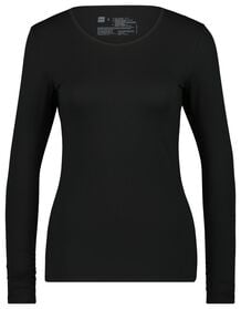 Damen-Thermoshirt schwarz schwarz - 1000022106 - HEMA