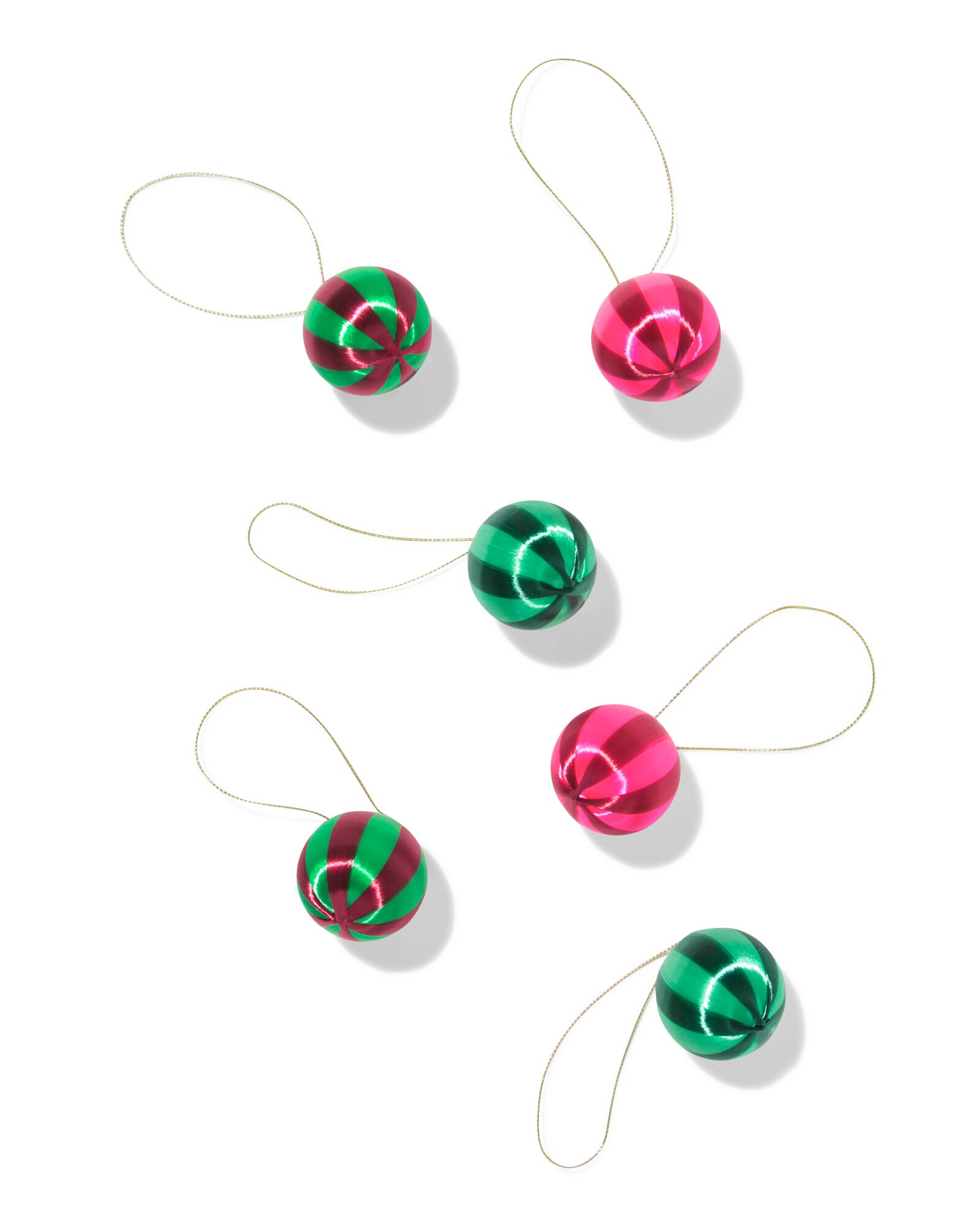 Christbaumkugeln, Set, 4,4 cm, Satin &ndash; 6 St&uuml;ck - 25100217 - HEMA