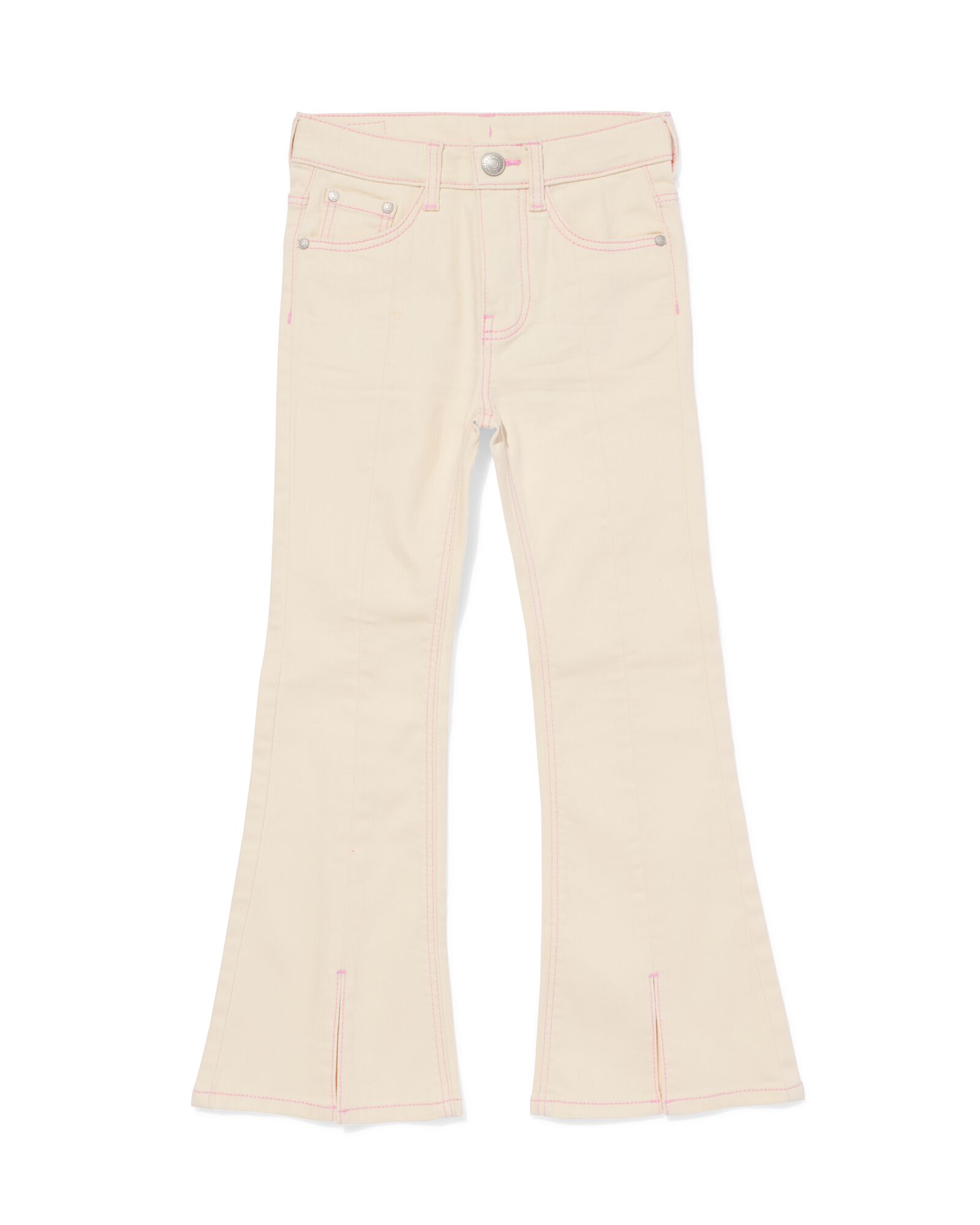 kinderbroek flared fit ecru - 30856207ECRU - HEMA