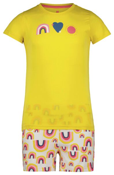 Kinder-Kurzpyjama, Regenbogen gelb gelb - 1000023820 - HEMA