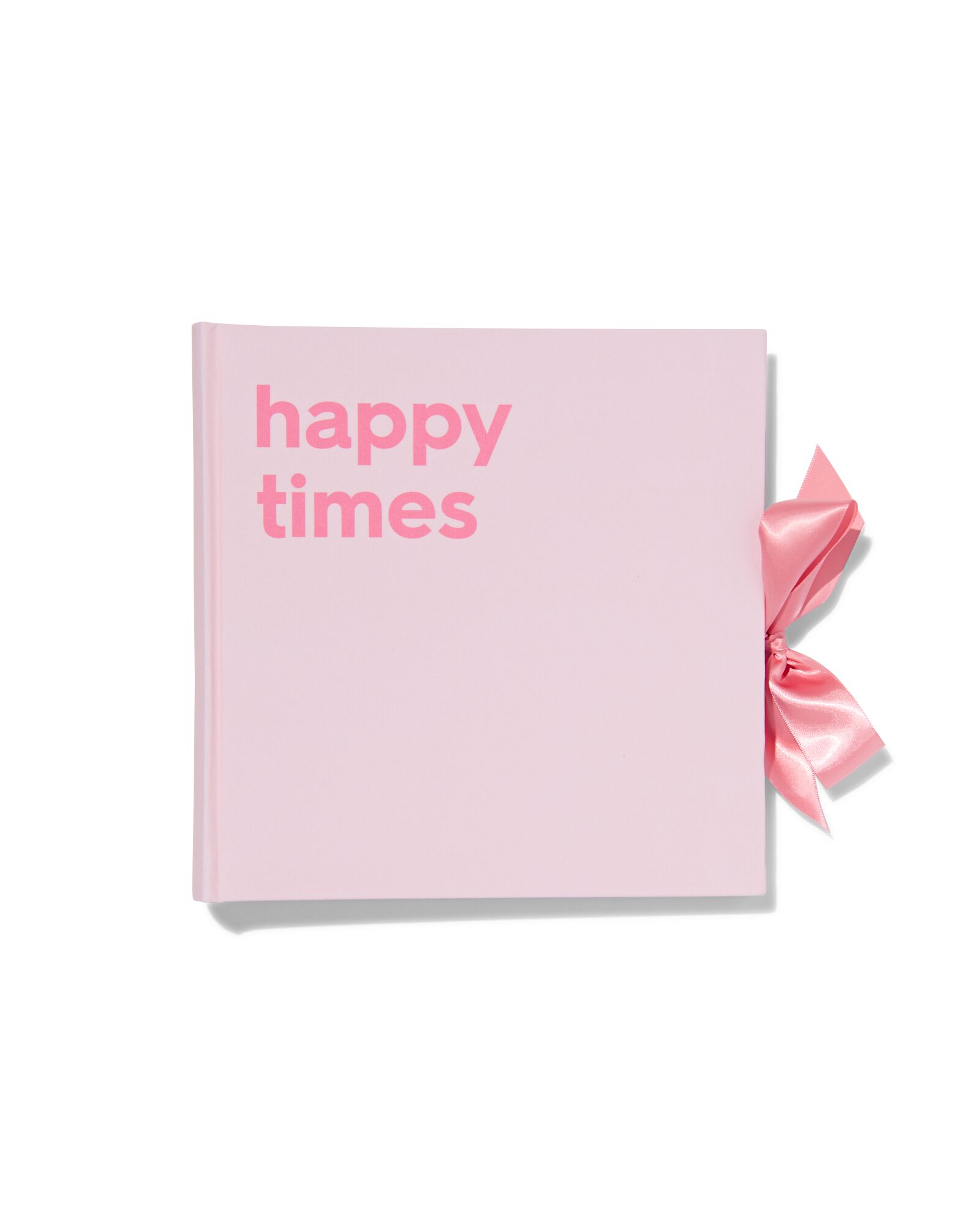 Fotoalbum mit Schleife, 24 x 24.5 cm, Leinen, rosa - 14650213 - HEMA