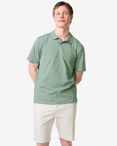 polo homme Jack texture irr&eacute;guli&egrave;re vert marin vert marin - 2179140SEAGREEN - HEMA