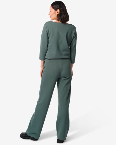 pantalon femme Kacey avec relief vert foncé M - 36254052 - HEMA