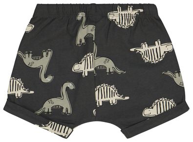 2er-Pack Baby-Shorts, Dinosaurier grau - 1000023841 - HEMA
