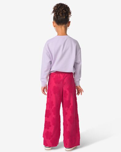 Legging enfant large &eacute;ponge fleurs rose rose - 30843537PINK - HEMA