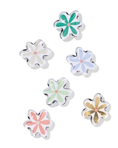 aimants fleur de verre - 6 pi&egrave;ces - 14870045 - HEMA