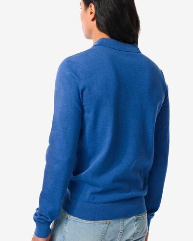 Herren-Poloshirt, Feinstrick blau blau - 2112720BLUE - HEMA
