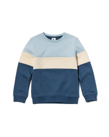 Kinder-Sweatshirt, Colorblocking blau blau - 1000029832 - HEMA