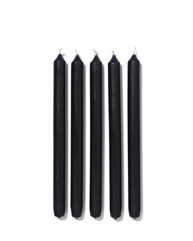 12er-Pack lange Haushaltskerzen, &Oslash; 2.2 x 29 cm, schwarz schwarz 2,2 x 29 - 13503362 - HEMA