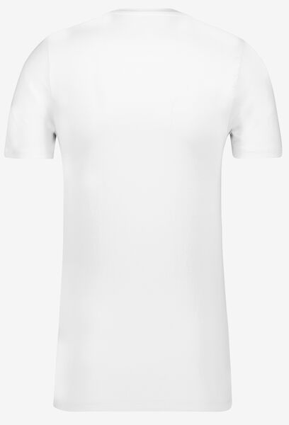 2er-Pack Herren-T-Shirts, Regular Fit, Rundhalsausschnitt, extralang weiß XXL - 34277067 - HEMA