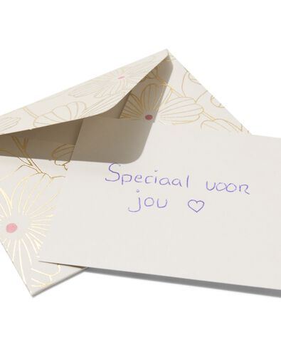 enveloppes cadeaux avec carte vierge S feuilles - 6 pi&egrave;ces - 14710301 - HEMA