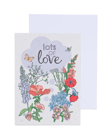 carte de voeux avec graines de fleurs - lots of love - 41810449 - HEMA