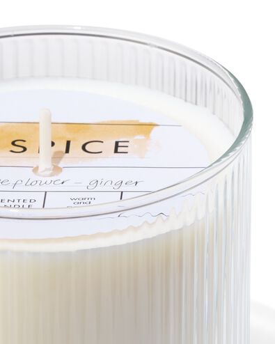 bougie parfum&eacute;e en verre nervur&eacute; &Oslash;10x10 &eacute;pice - 13502386 - HEMA