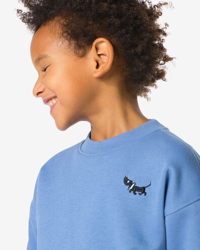 Takkie kindertrui sweatstof blauw - 30712834BLUE - HEMA