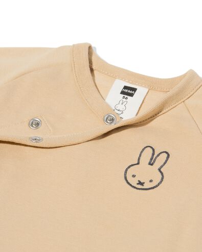 t-shirt nouveau-n&eacute; Miffy avec rabat sable sable - 33437620SAND - HEMA