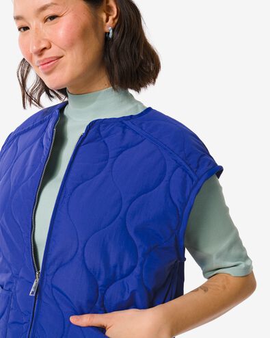 manteau réversible femme Eloise avec manches zippées bleu S - 36279761 - HEMA