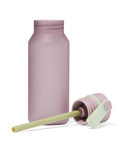 gourde avec paille 430 ml rose - 80650231 - HEMA