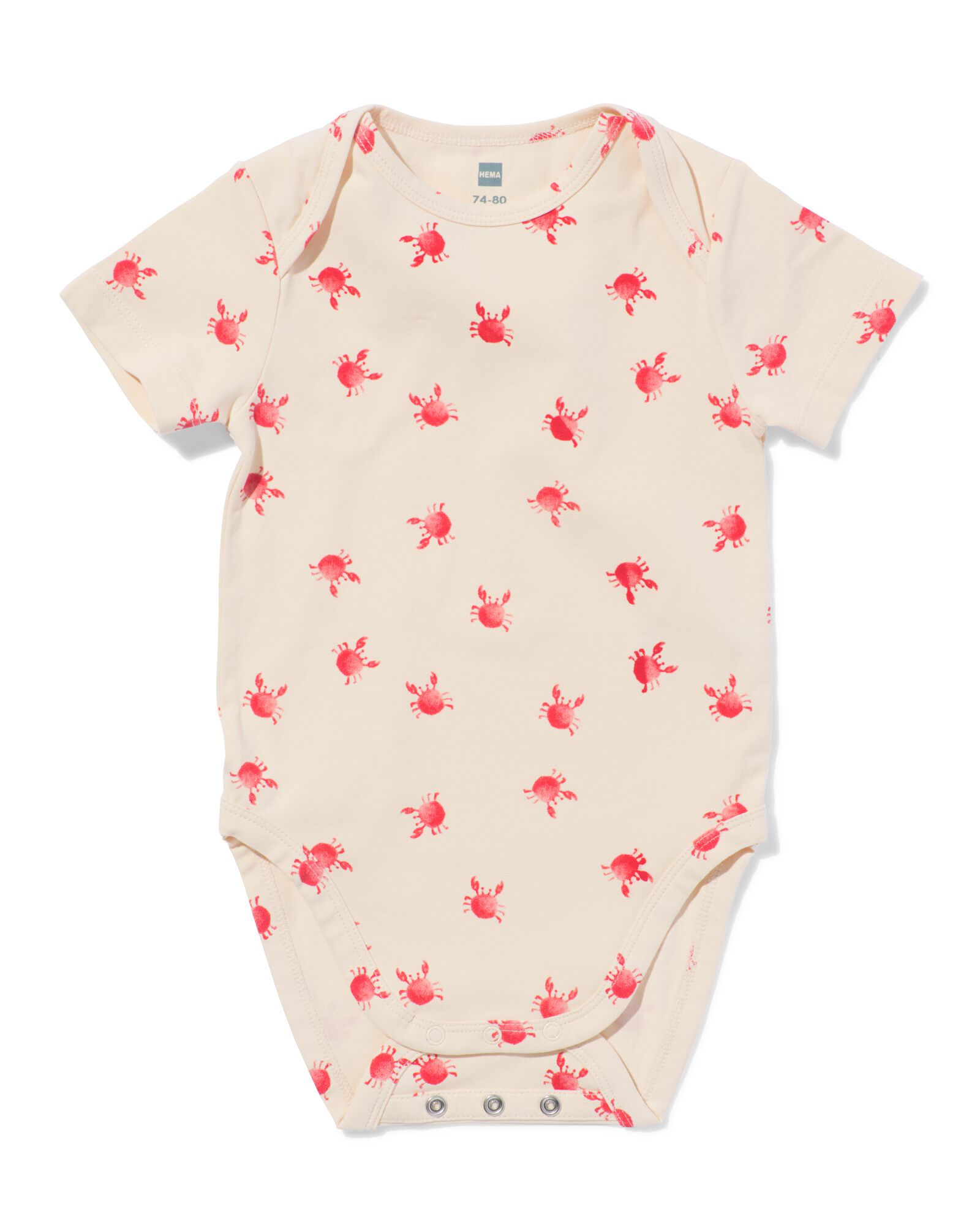 Mitwachsender Baby-Strampler, Krabben beige beige - 33301160BEIGE - HEMA