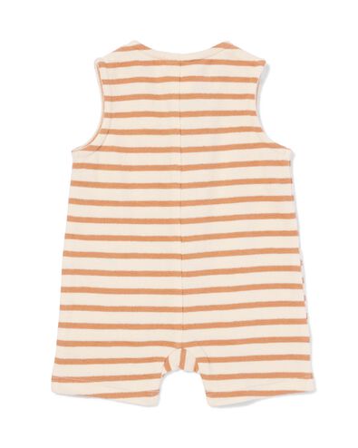 Newborn-Jumpsuit zum Mitwachsen, Jersey, gestreift braun braun - 33454820BROWN - HEMA