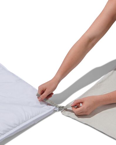 housse de couette flanelle 240x200/220 gris chin&eacute; - 5790304 - HEMA