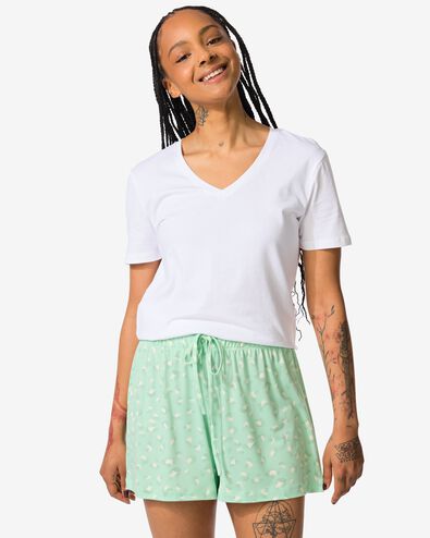 pyjacourt femme microfibre léopard vert - 23410435GREEN - HEMA