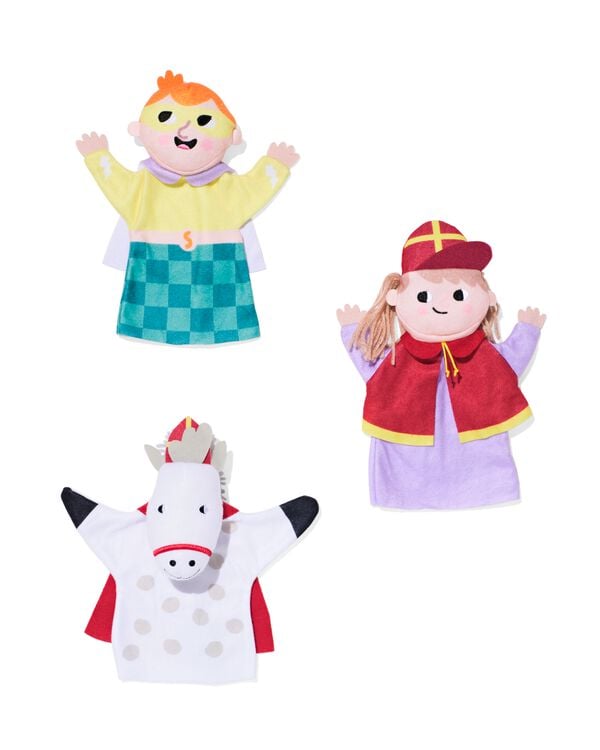 marionnettes à main - 3 pièces - 25900082 - HEMA
