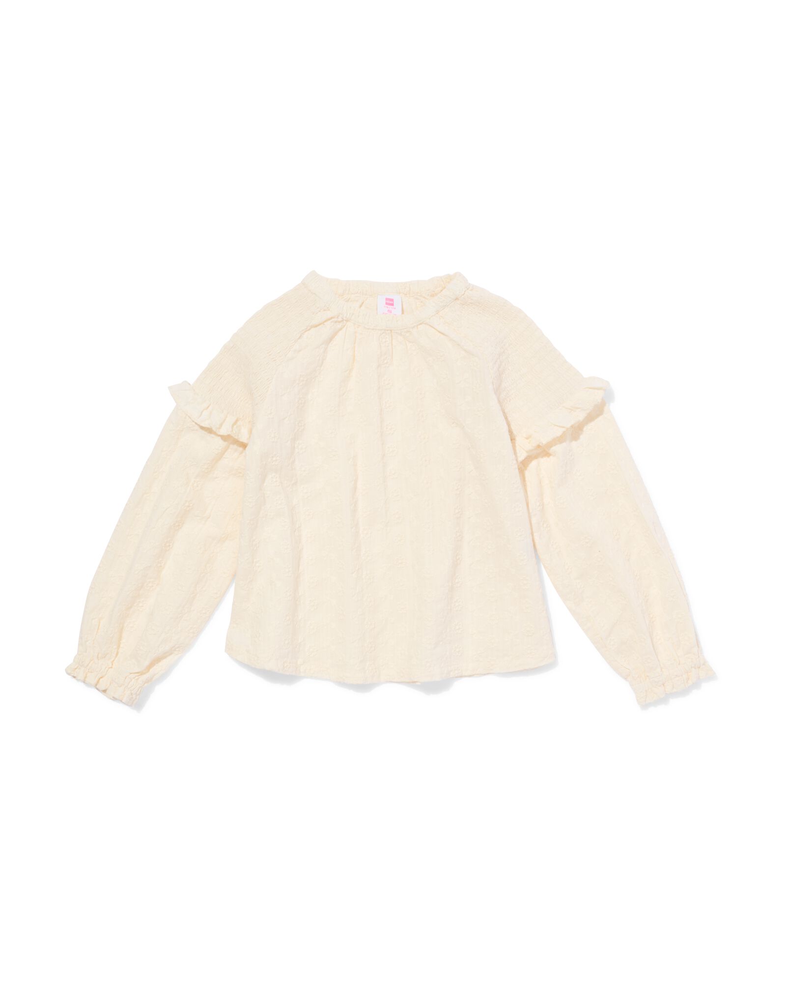 kinderblouse ecru ecru - 30837704ECRU - HEMA