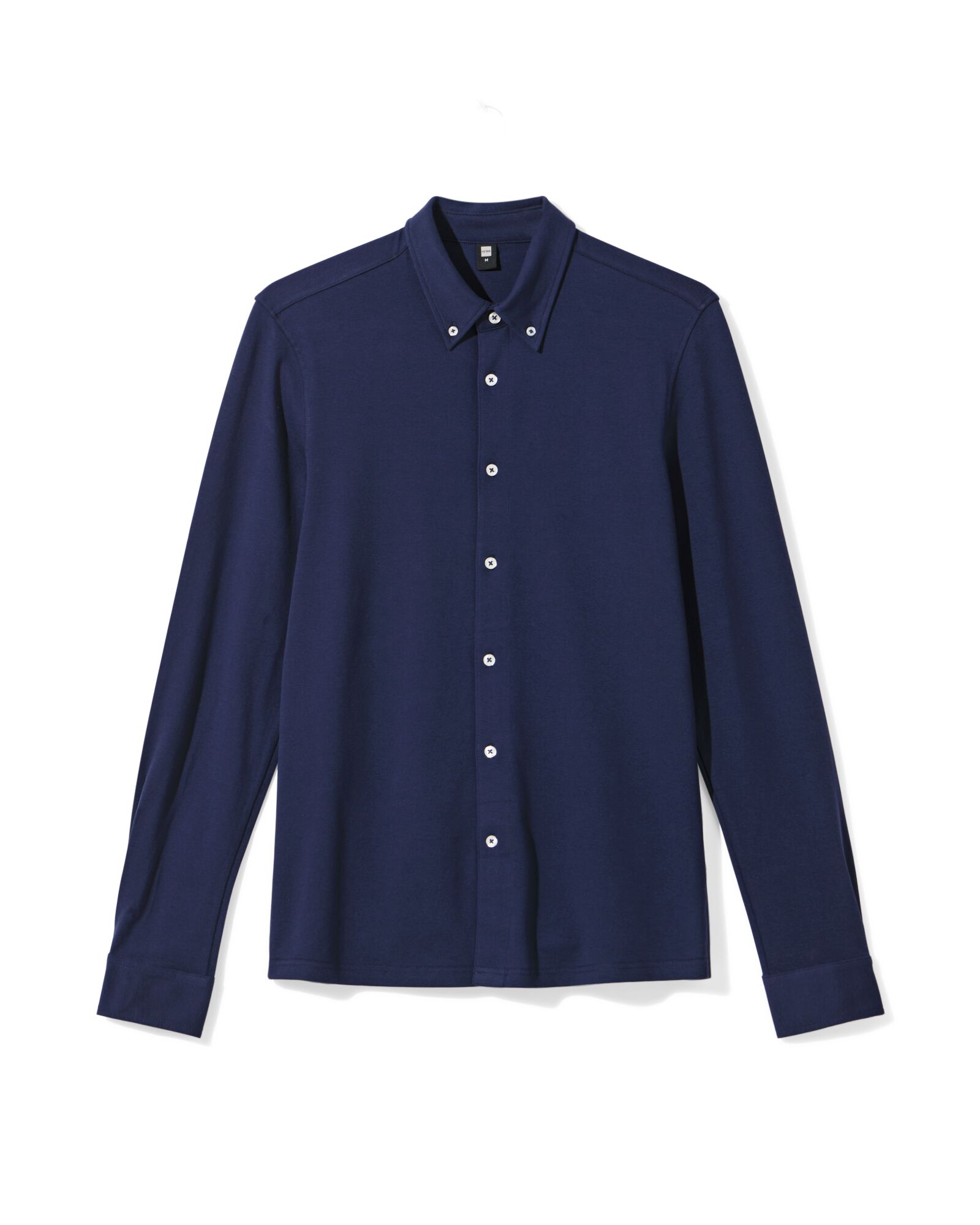 herenoverhemd Billy pique donkerblauw donkerblauw - 2101750DARKBLUE - HEMA