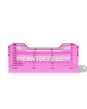 Buchstabentafel-Klappkiste, recycelt, S, pink knallrosa S  20 x 30 x 11,5 - 39800023 - HEMA