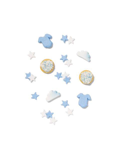 kit de décoration comestible - fête bébé bleu - 10280011 - HEMA