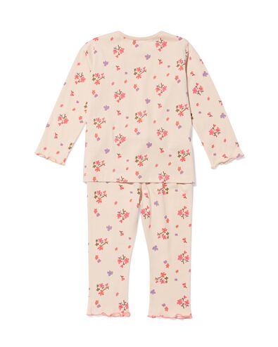 Babyschlafanzug mit Blumen rosa - 33308650PINK - HEMA