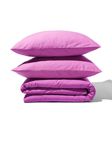 housse de couette 200 x 200/220 cm en coton doux violet - 5750068 - HEMA