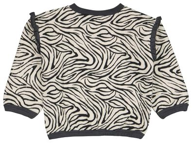 babysweater doorgestikt zebra zwart - 1000024419 - HEMA